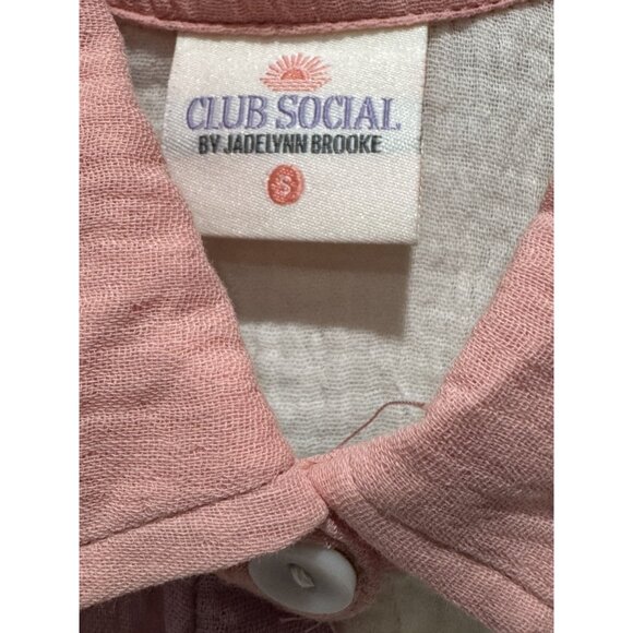 CLUB SOCIAL By Jadelynn Brooke Women Longsleeve Button-Down Shirt SMALL - Picture 4 of 5